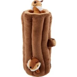 ZippyPaws Burrow Squeaky Hide & Seek Plush Dog Toy, Log & Chipmunks -Pet Dog Supply Store 104282 PT4. AC SS1800 V1523637396