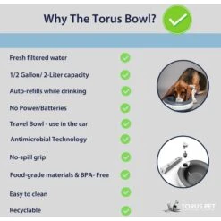Torus Pet Filtered Dog & Cat Water Bowl 16 Torus Pet Filtered Dog & Cat Water Bowl -Pet Dog Supply Store 108653 PT5. AC SS1800 V1676903620