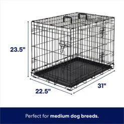Frisco Heavy Duty Fold & Carry Double Door Collapsible Wire Dog Crate -Pet Dog Supply Store 109789 PT1. AC SS1800 V1669651790
