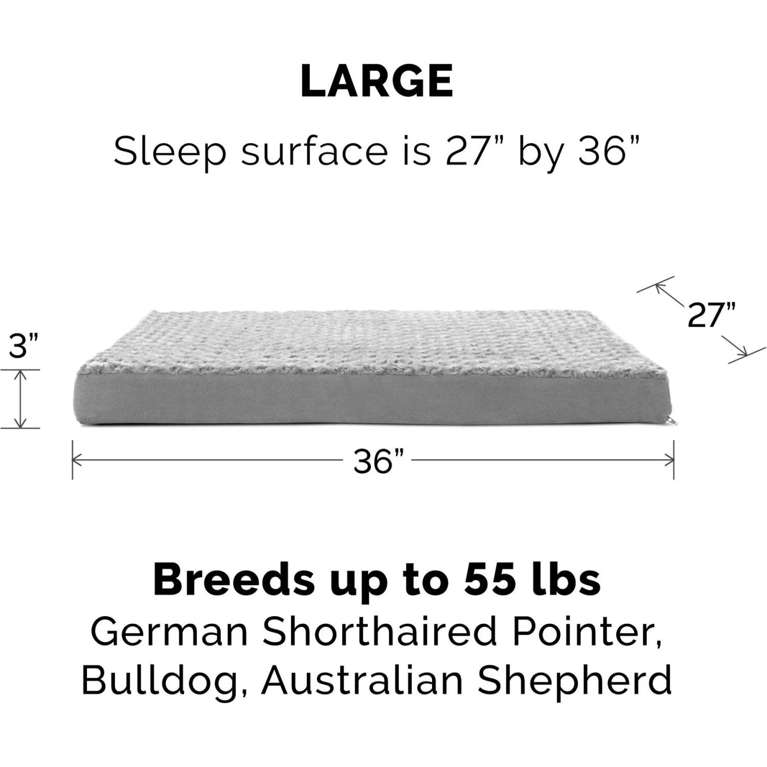 FurHaven NAP Deluxe Memory Foam Pillow Dog Bed With Removable Cover 4 FurHaven NAP Deluxe Memory Foam Pillow Dog Bed With Removable Cover - Image 2