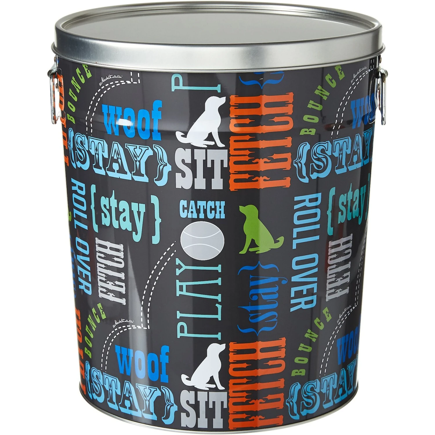 Paw Prints Pet Food Storage Bin, Word Design 3 Paw Prints Pet Food Storage Bin, Word Design