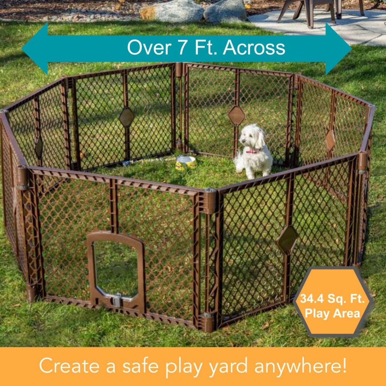 MyPet 8-Panel Petyard Passage Plastic Dog Pen 4 MyPet 8-Panel Petyard Passage Plastic Dog Pen - Image 2
