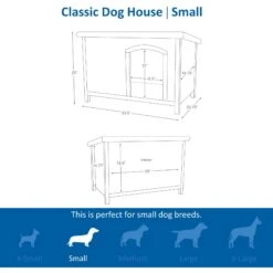 TRIXIE Natura Classic Dog House With Weatherproof Finish, Elevated Floor -Pet Dog Supply Store 118966 PT6. AC SS1800 V1643412114