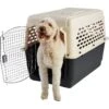 Frisco Plastic Dog & Cat Kennel, Almond & Black 1 Frisco Plastic Dog & Cat Kennel, Almond & Black -Pet Dog Supply Store 120138 MAIN. AC SS1800 V1569020595