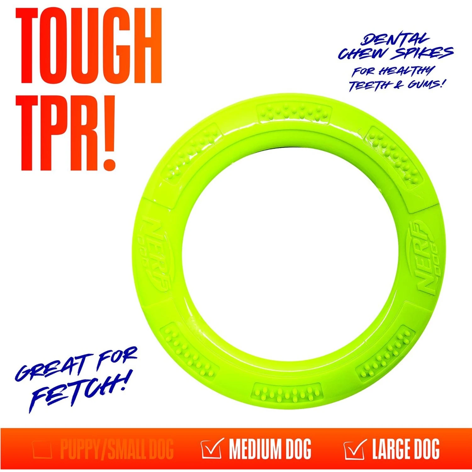 Nerf Dog Super Soaker Retriever Toss & Tug Ring Dog Toy 5 Nerf Dog Super Soaker Retriever Toss & Tug Ring Dog Toy - Image 3