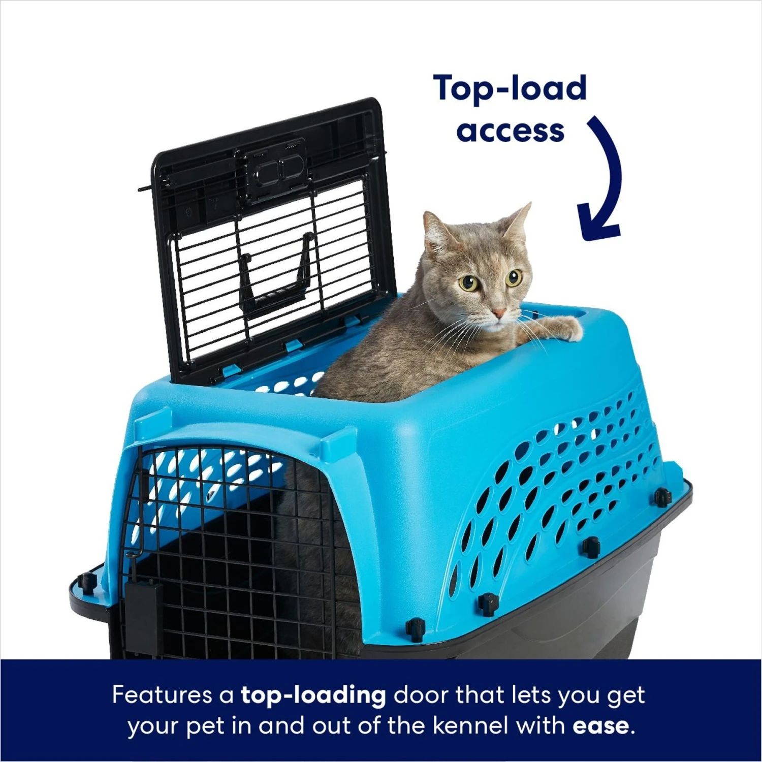 Frisco Two Door Top Load Plastic Dog & Cat Kennel 6 Frisco Two Door Top Load Plastic Dog & Cat Kennel - Image 4