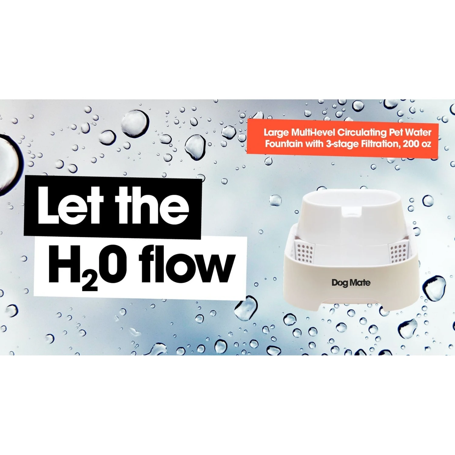 Dog Mate Large Fresh Water Plastic Dog & Cat Fountain, 192-oz 5 Dog Mate Large Fresh Water Plastic Dog & Cat Fountain, 192-oz - Image 3