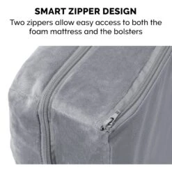 FurHaven Faux Fur Orthopedic Bolster Dog Bed With Removable Cover -Pet Dog Supply Store 138410 PT5. AC SS1800 V1693934292