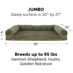 FurHaven Faux Fur Memory Top Bolster Dog Bed With Removable Cover 15 FurHaven Faux Fur Memory Top Bolster Dog Bed With Removable Cover -Pet Dog Supply Store 138444 PT4. AC SS1800 V1690222024