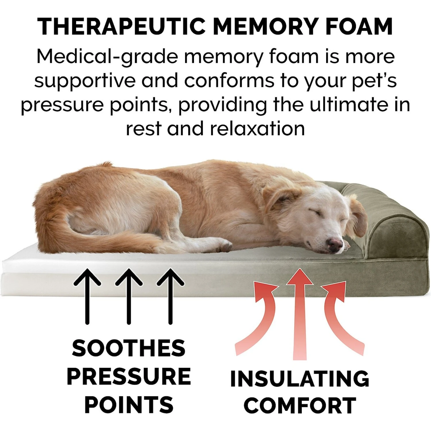 FurHaven Faux Fur Memory Top Bolster Dog Bed With Removable Cover 9 FurHaven Faux Fur Memory Top Bolster Dog Bed With Removable Cover - Image 7