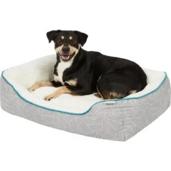 Frisco Sherpa Rectangular Bolster Cat & Dog Bed -Pet Dog Supply Store 144851 PT4. AC SS1800 V1578442937