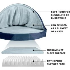 FurHaven Microvelvet Snuggery Orthopedic Cat & Dog Bed With Removable Cover 14 FurHaven Microvelvet Snuggery Orthopedic Cat & Dog Bed With Removable Cover -Pet Dog Supply Store 145029 PT3. AC SS1800 V1693918818