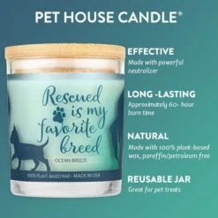 Pet House Ocean Breeze Natural Plant-Based Wax Sentiment Candle 9 Pet House Ocean Breeze Natural Plant-Based Wax Sentiment Candle -Pet Dog Supply Store 149980 PT4. AC SS1800 V1629248804