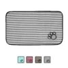 Bone Dry Stripe Embroidered Paw Print Dog & Cat Food Mat -Pet Dog Supply Store 153980 MAIN. AC SS1800 V1579900081
