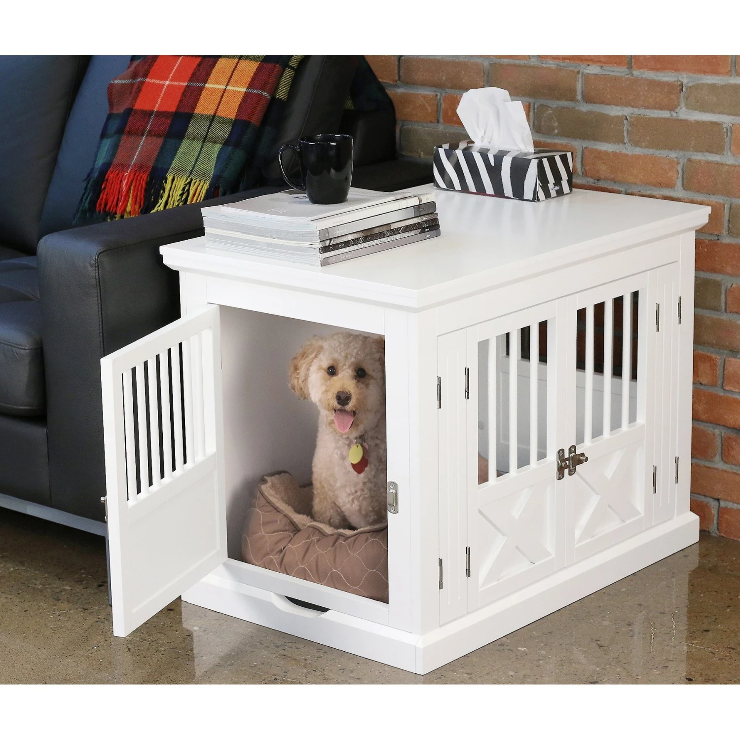 Merry Products 3-Door Furniture Style Dog Crate 3 Merry Products 3-Door Furniture Style Dog Crate