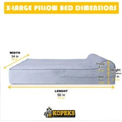 KOPEKS Orthopedic Pillow Dog Bed With Removable Cover -Pet Dog Supply Store 158430 PT8. AC SS1800 V1550169770