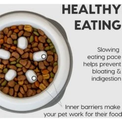 IRIS USA Non-Slip Rubber Slow Feeder With Raised Bumps Dog & Cat Bowl -Pet Dog Supply Store 159938 PT3. AC SS1800 V1550598712