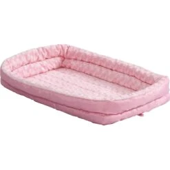 MidWest Quiet Time Fashion Plush Double Bolster Dog Crate Mat