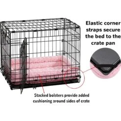 MidWest Quiet Time Fashion Plush Double Bolster Dog Crate Mat -Pet Dog Supply Store 161812 PT6. AC SS1800 V1552399688
