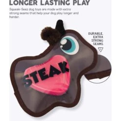 Outward Hound Squeak-Seez Cow Plush Dog Toy -Pet Dog Supply Store 162048 PT2. AC SS1800 V1636512003