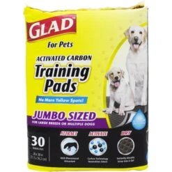 Glad For Pets Activated Carbon Jumbo Dog Training Pads, 28 X 30-in, 30 Count, Unscented