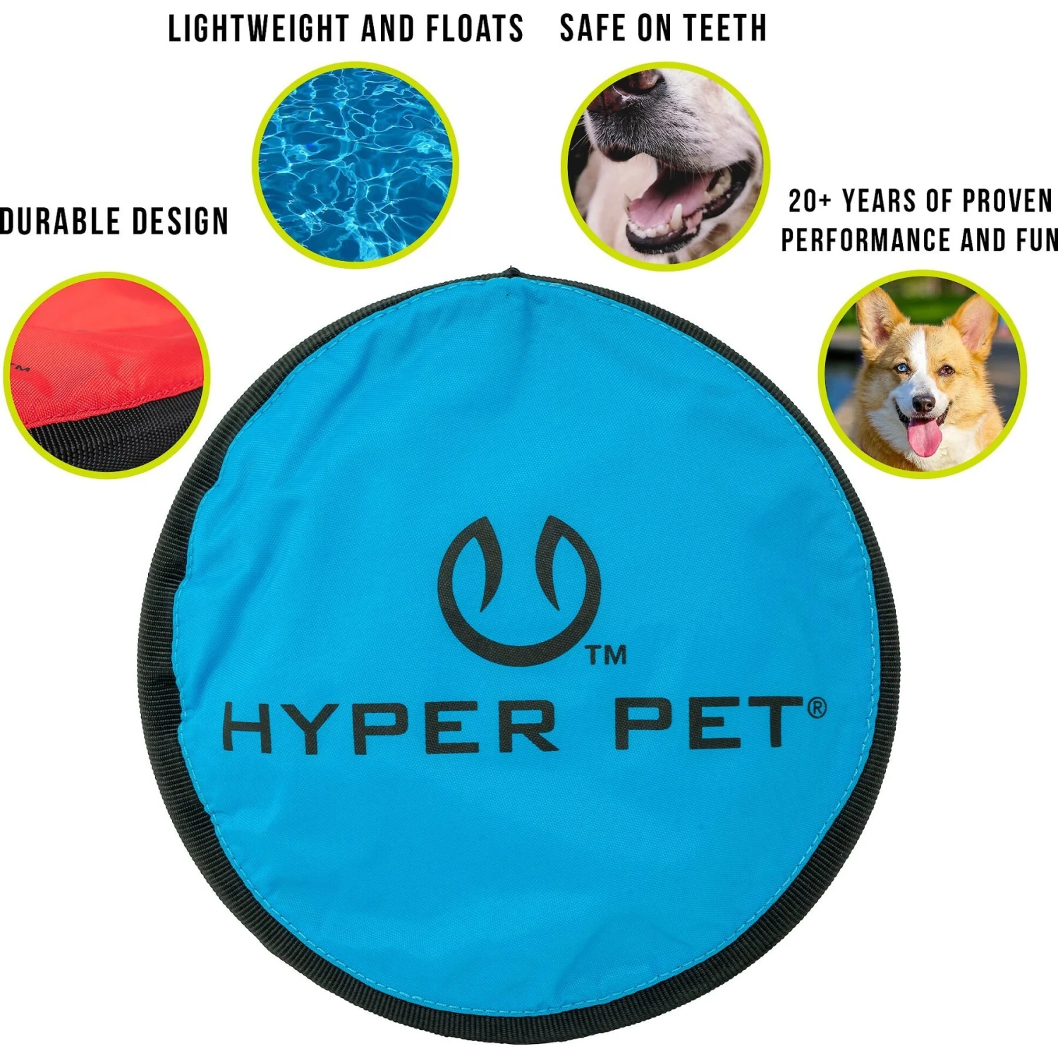 Hyper Pet Flippy Flopper Flying Disc Dog Toy 8 Hyper Pet Flippy Flopper Flying Disc Dog Toy - Image 6