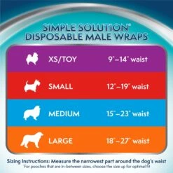 Simple Solution Disposable Male Dog Wrap -Pet Dog Supply Store 172704 PT2. AC SS1800 V1703797802