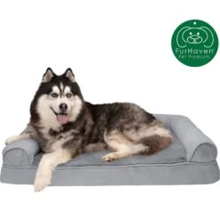 FurHaven Plush & Suede Memory Top Bolster Dog Bed With Removable Cover -Pet Dog Supply Store 173137 PT3. AC SS1800 V1606827441