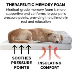 FurHaven Plush & Suede Memory Top Bolster Dog Bed With Removable Cover -Pet Dog Supply Store 173137 PT6. AC SS1800 V1606802250