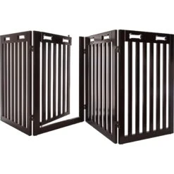 Arf Pets Free-Standing Walk-Through Wood Dog & Cat Gate