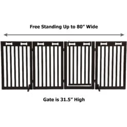 Arf Pets Free-Standing Walk-Through Wood Dog & Cat Gate -Pet Dog Supply Store 173275 PT3. AC SS1800 V1566240830