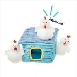 Frisco Chicken Coop Hide & Seek Puzzle Plush Squeaky Dog Toy -Pet Dog Supply Store 174755 PT3. AC SS1800 V1691783971