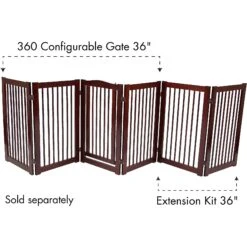 Primetime Petz 360 Configurable Gate Extension Kit, Walnut -Pet Dog Supply Store 175891 PT2. AC SS1800 V1569026665