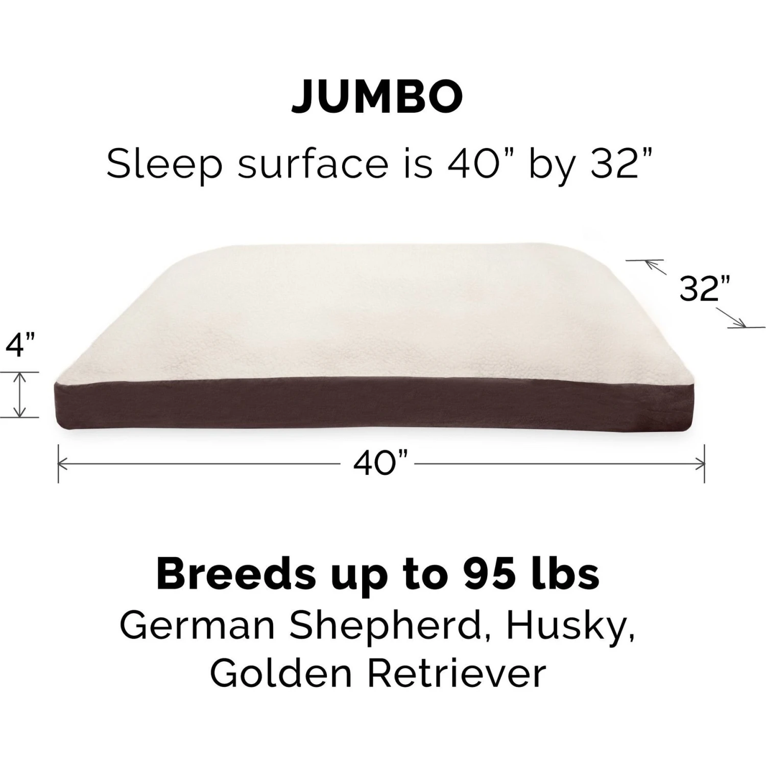 FurHaven Faux Sheepskin & Suede Deluxe Pillow Cat & Dog Bed With Removable Cover 6 FurHaven Faux Sheepskin & Suede Deluxe Pillow Cat & Dog Bed With Removable Cover - Image 4