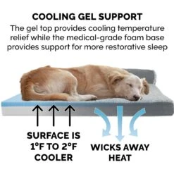FurHaven Two Tone Faux Fur & Suede Deluxe Chaise Cooling Gel Dog & Cat Bed With Removable Cover -Pet Dog Supply Store 176048 PT6. AC SS1800 V1601489758