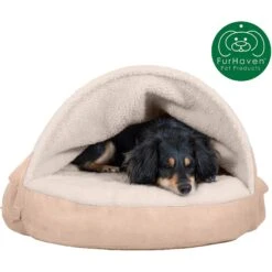FurHaven Faux Sheepskin Snuggery Gel Top Cat & Dog Bed With Removable Cover -Pet Dog Supply Store 178805 PT3. AC SS1800 V1617146803