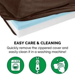 FurHaven Plush Deluxe Chaise Cooling Gel Cat & Dog Bed With Removable Cover -Pet Dog Supply Store 178937 PT8. AC SS1800 V1703798708