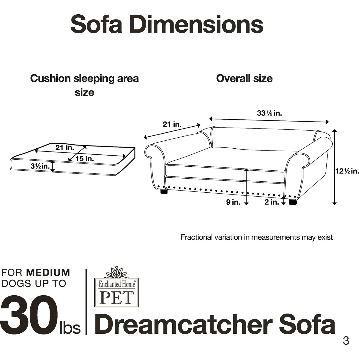 Enchanted Home Pet Dreamcatcher Sofa Cat & Dog Bed With Removable Cover, Caramel, Medium 7 Enchanted Home Pet Dreamcatcher Sofa Cat & Dog Bed With Removable Cover, Caramel, Medium - Image 5