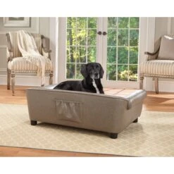 Enchanted Home Pet Rockwell Sofa Dog Bed With Removable Cover, Large, Pewter -Pet Dog Supply Store 180298 PT2. AC SS1800 V1563226358