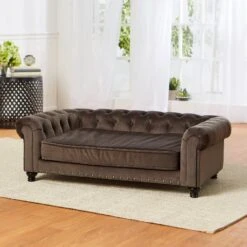 Enchanted Home Pet Wentworth Sofa Dog Bed With Removable Cover, Large, Charcoal Grey -Pet Dog Supply Store 180300 PT1. AC SS1800 V1563226409