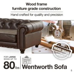 Enchanted Home Pet Wentworth Sofa Dog Bed With Removable Cover, Large, Charcoal Grey -Pet Dog Supply Store 180300 PT8. AC SS1800 V1563226430