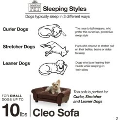 Enchanted Home Pet Cleo Sofa Cat & Dog Bed With Removable Cover, Small -Pet Dog Supply Store 180306 PT5. AC SS1800 V1563226370