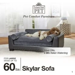 Enchanted Home Pet Skylar Sofa Dog Bed With Removable Cover, Large -Pet Dog Supply Store 180310 PT4. AC SS1800 V1563226619