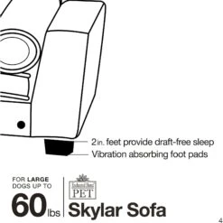 Enchanted Home Pet Skylar Sofa Dog Bed With Removable Cover, Large -Pet Dog Supply Store 180310 PT7. AC SS1800 V1563226621