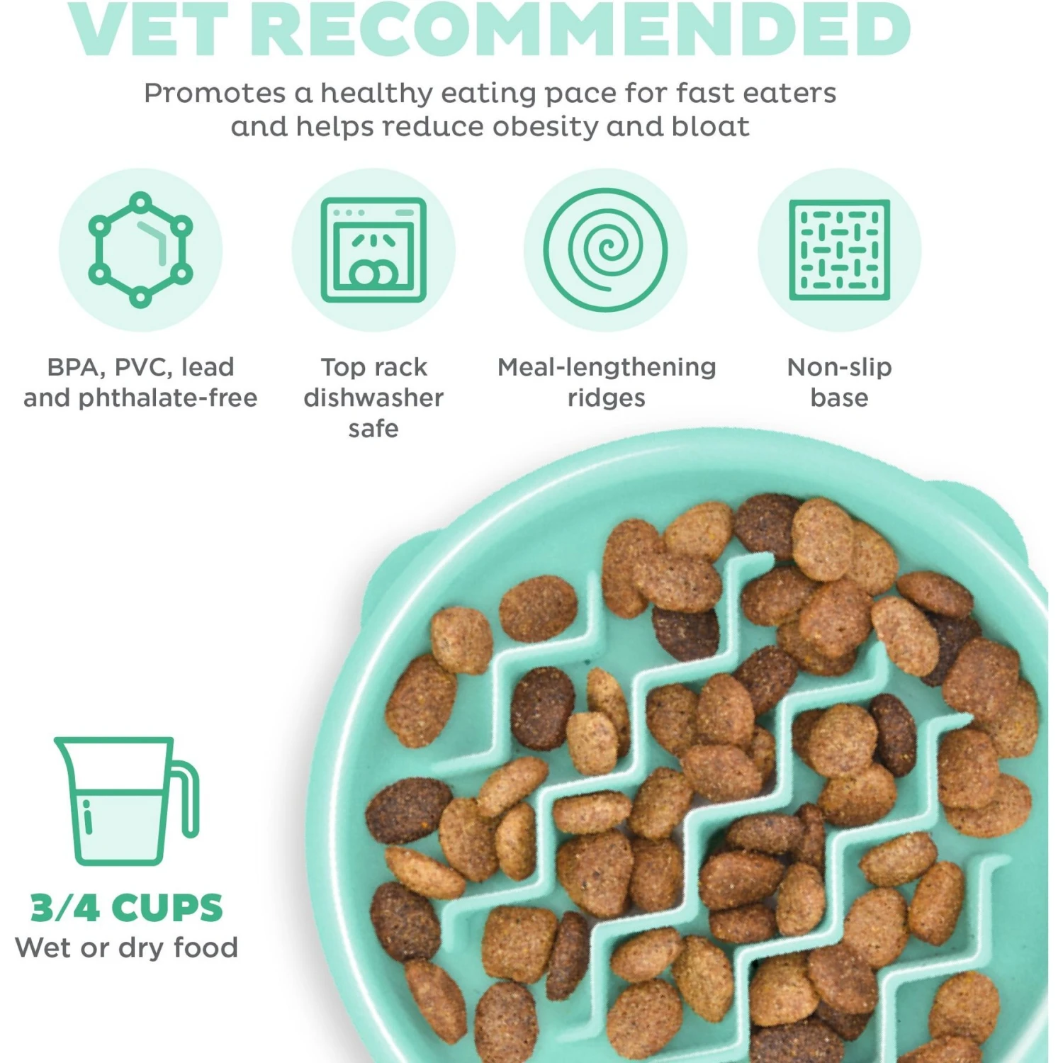 Outward Hound Non-Skid Plastic Slow Feeder Dog Bowl 5 Outward Hound Non-Skid Plastic Slow Feeder Dog Bowl - Image 3