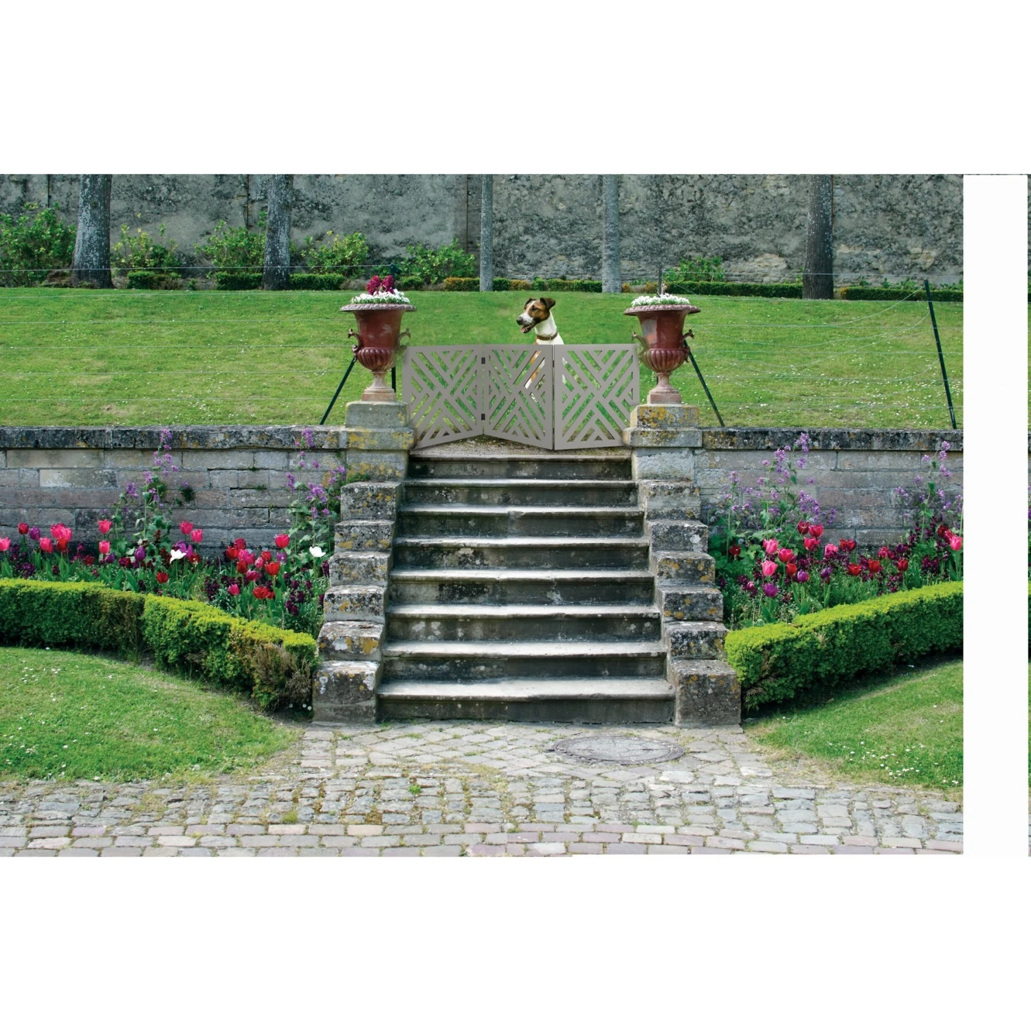 Etna Wood Lattice Design Pet Gate 6 Etna Wood Lattice Design Pet Gate - Image 4