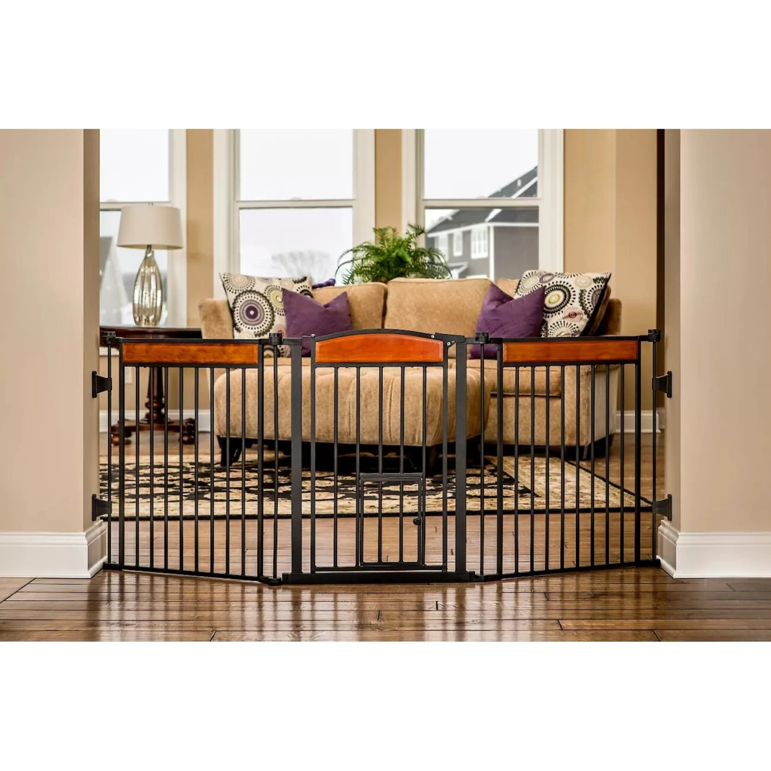 Carlson Pet Products Deluxe Flexi Dog Gate, 28-in 4 Carlson Pet Products Deluxe Flexi Dog Gate, 28-in - Image 2