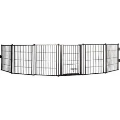 Carlson Pet Products Weatherproof Outdoor Super Wide Dog Gate, Black -Pet Dog Supply Store 192019 PT2. AC SS1800 V1572018190