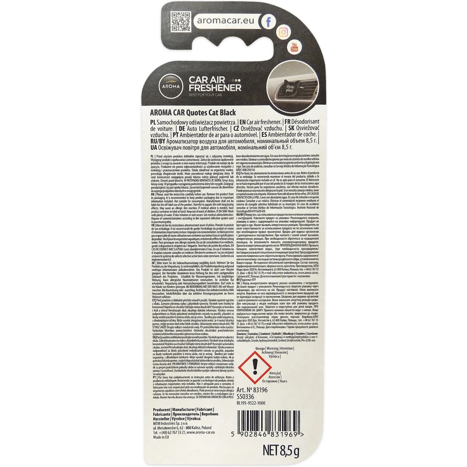 Aroma Car Quotes Series Black Car Air Freshener 4 Aroma Car Quotes Series Black Car Air Freshener - Image 2