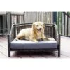 Iconic Pet Maharaja Rattan Sofa Cat & Dog Bed With Removable Cover, Caramel & Mocha -Pet Dog Supply Store 192468 main. AC SS1800 V1581434932